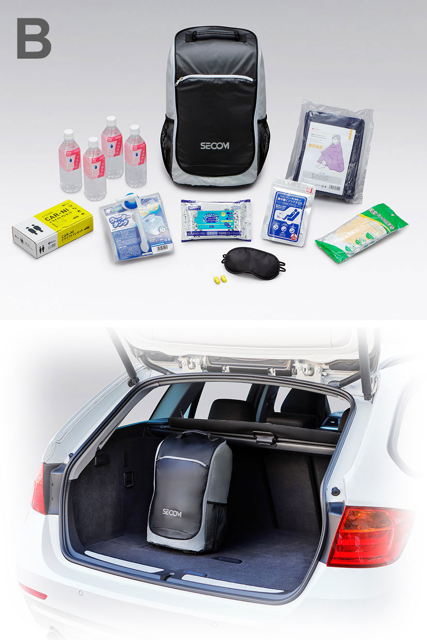 B. 車中泊避難セット